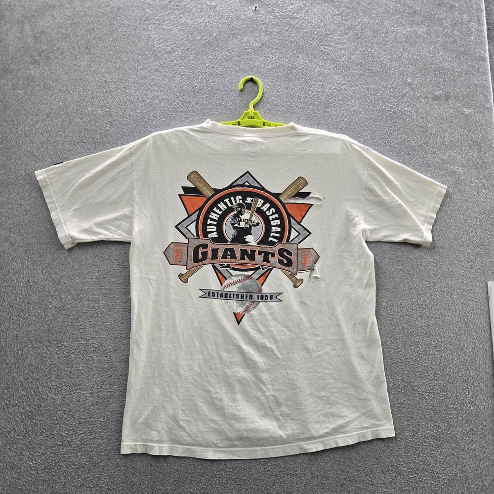 VINTAGE San Francisco Giants Men Shirt M White 90s USA Starter Graphic READ